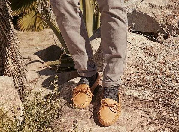 Picture of man wearing moccasins